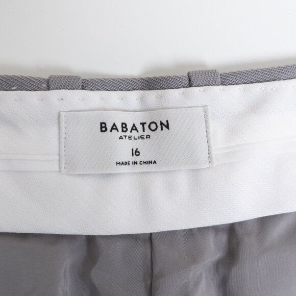 Aritzia Babaton Agency Pants High Waisted City Wool Twill Trousers Straight Gray - Picture 6 of 14